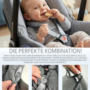 BAMBINIWELT Ersatzbezug für Maxi-Cosi CabrioFix, 6-tlg. Komplett-Set, MELIERT